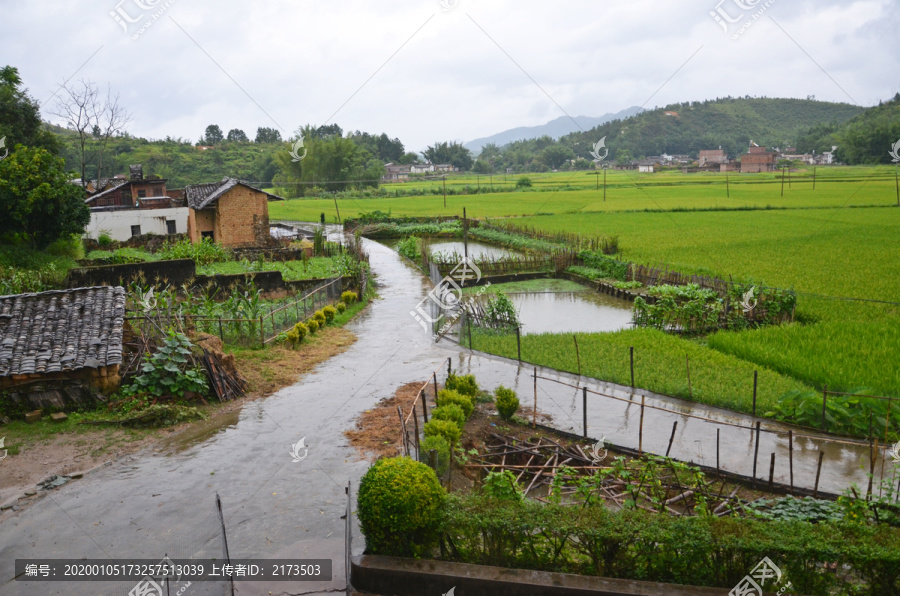 雨天乡村道路