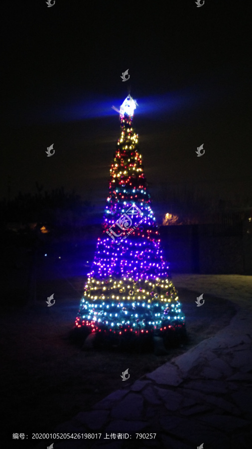 夜景圣诞树