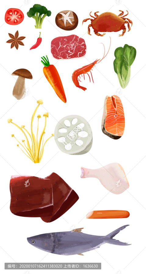 生鮮肉蔬菜火鍋食材