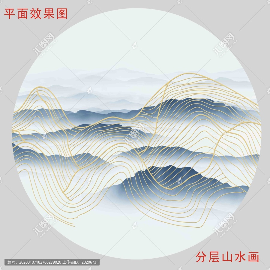 線條金線畫