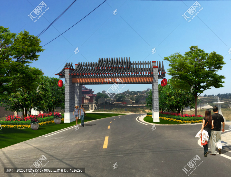 中式景觀大門