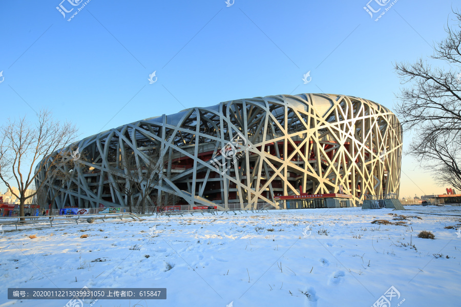 国家体育场雪景