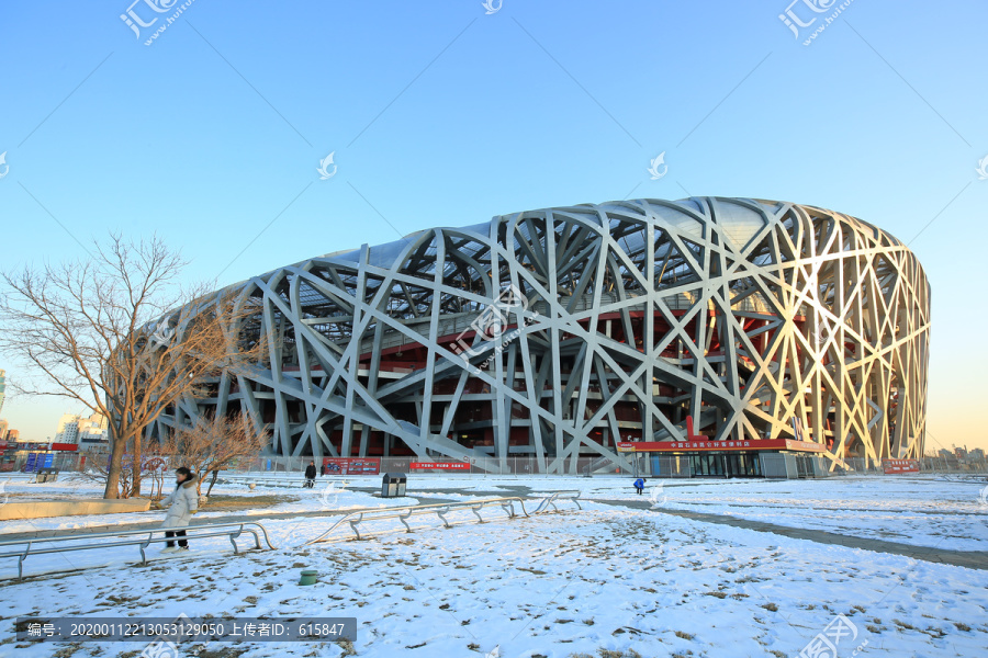 国家体育场鸟巢雪景