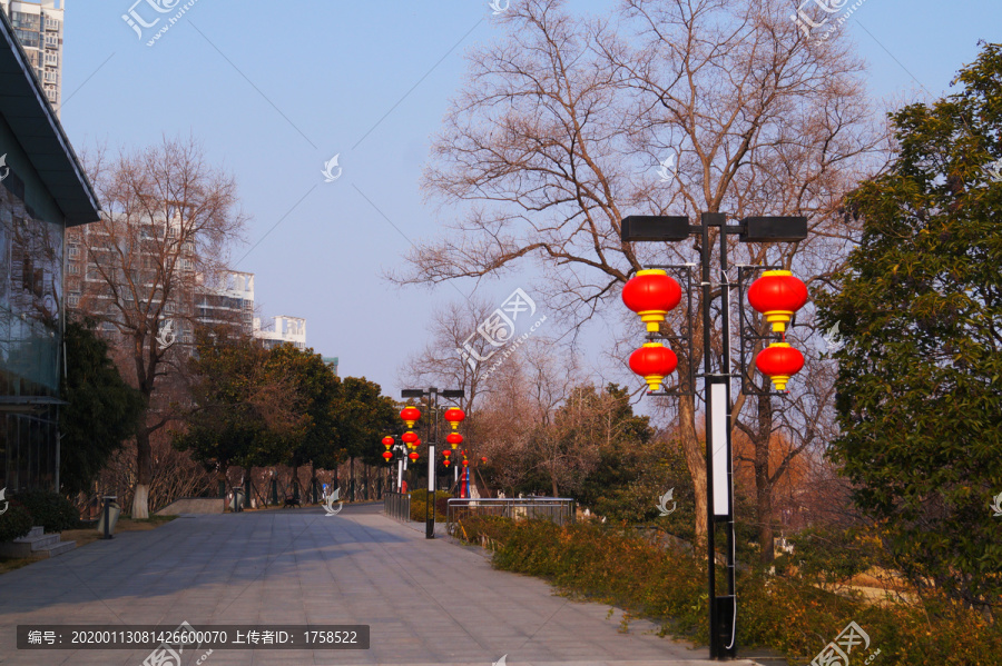 公园红灯笼路灯