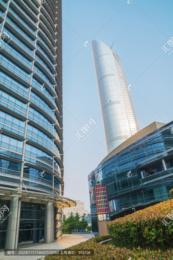 中国苏州现代建筑建筑和城市街景