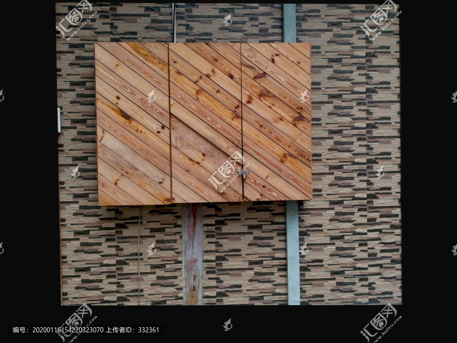 墙壁木箱子