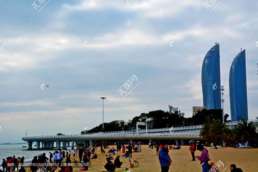 厦门白城沙滩风景