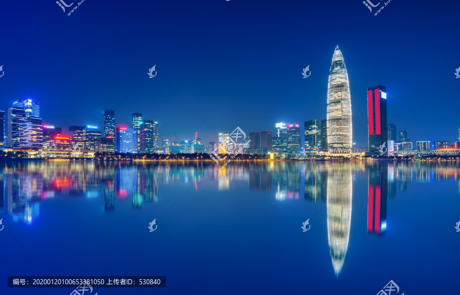 深圳建筑景观天际线夜景