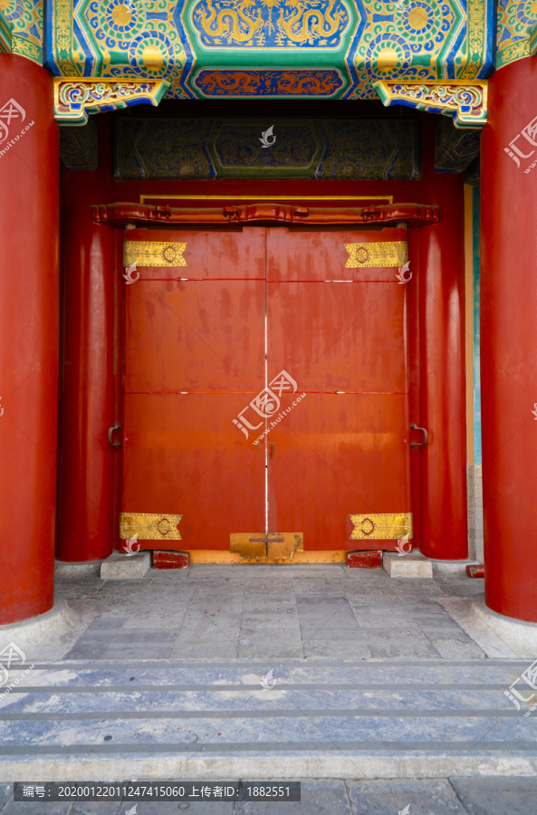 中国北京故宫红色宫门
