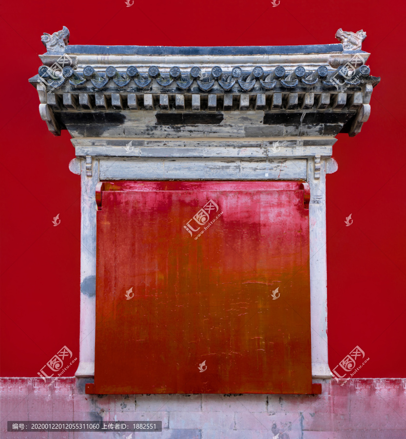 中国风古典红色公告墙
