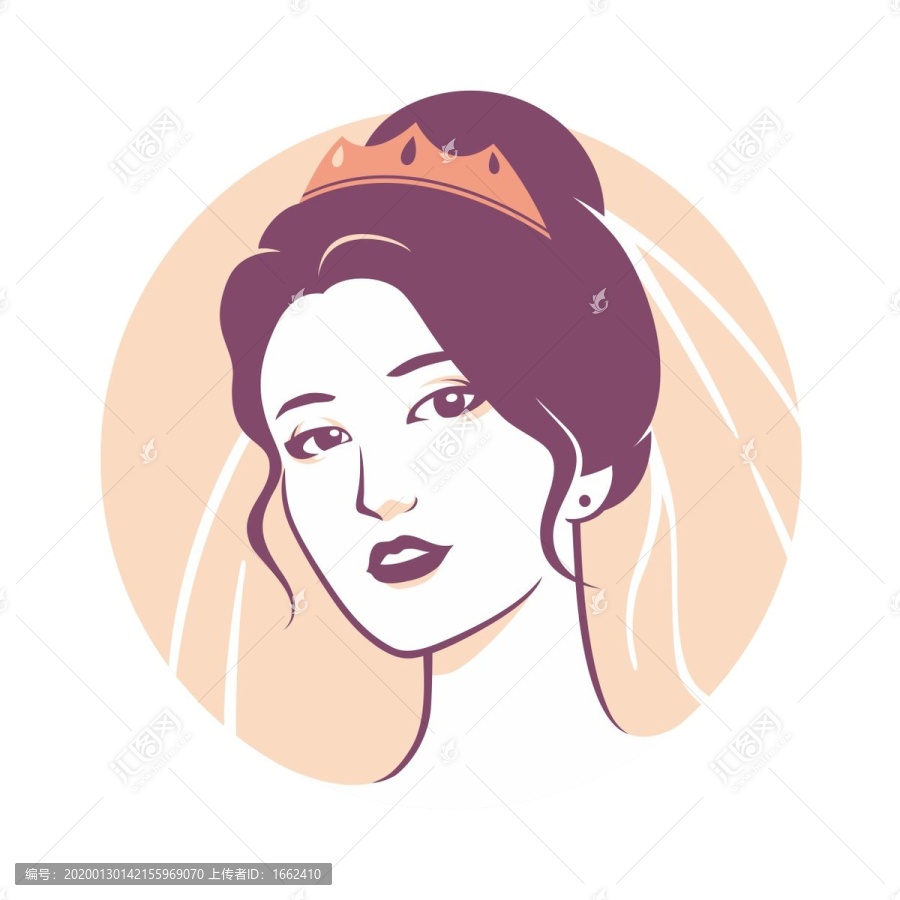 女性頭像插畫(huà)