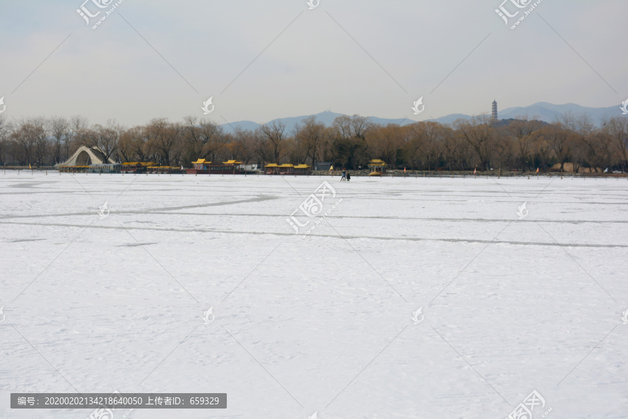 昆明湖雪景