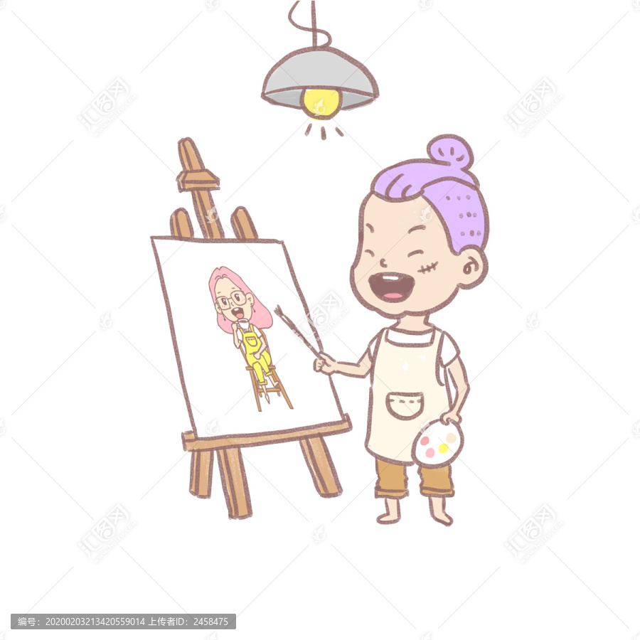 畫畫男孩畫室畫畫藝術