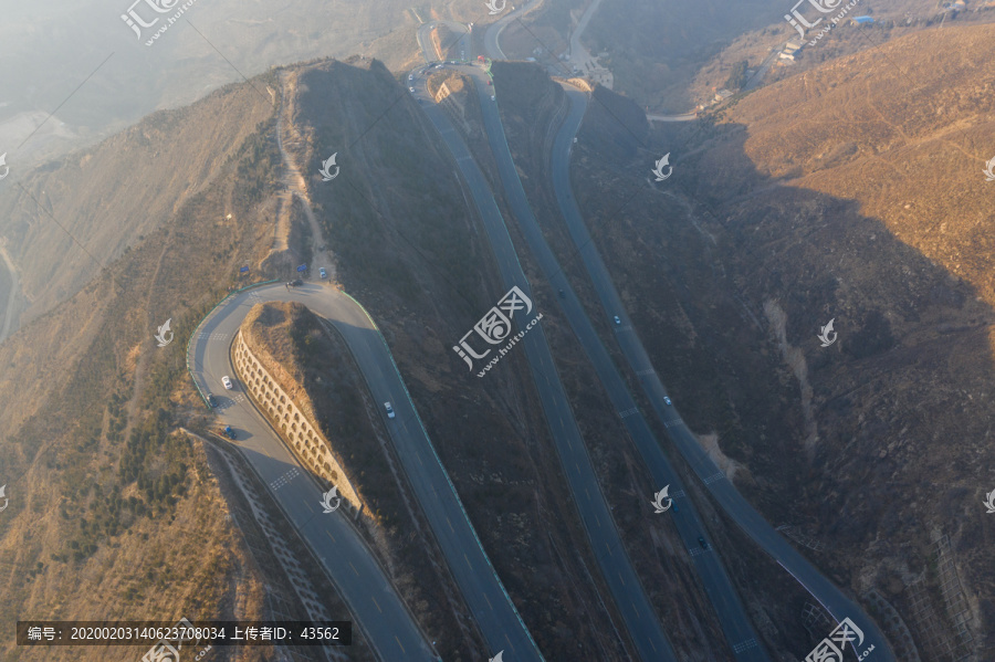 航拍骊山最美盘山公路