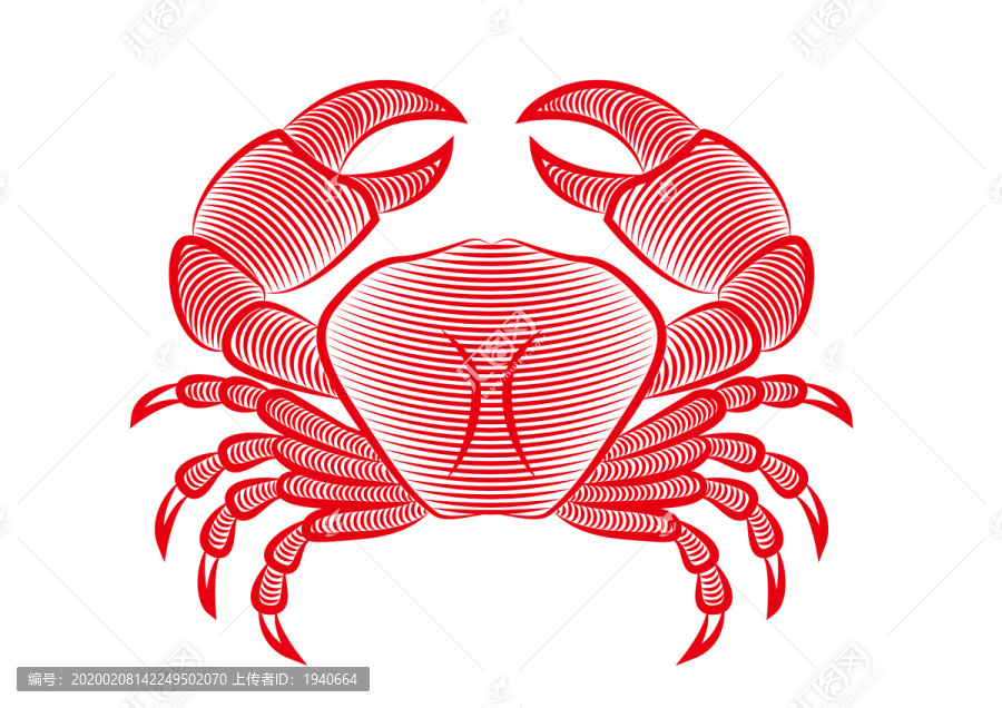 螃蟹插畫