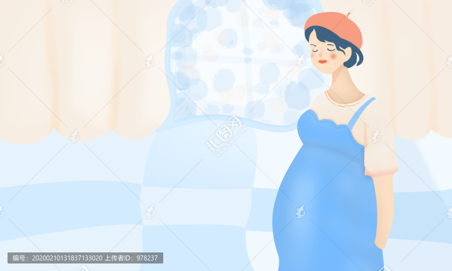 孕婦插畫