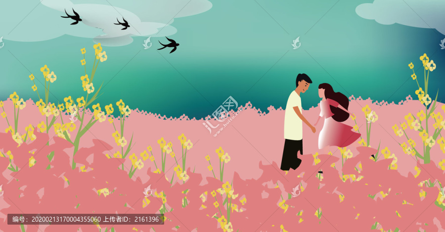 春天節(jié)氣矢量唯美插畫