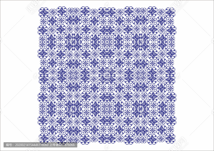 矢量青花瓷底紋設(shè)計(jì)