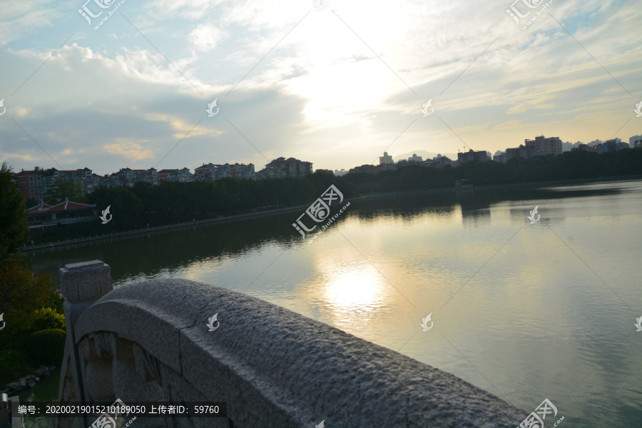 泉州西湖黄昏风景