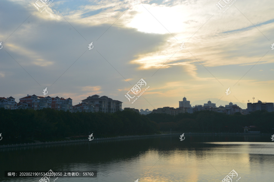 泉州西湖黄昏风景