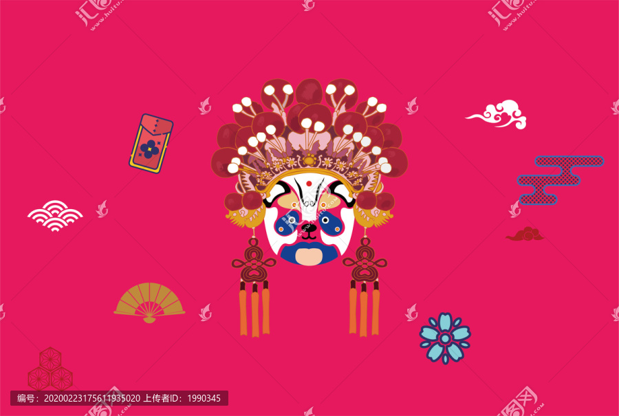 國(guó)潮熊貓戲曲鳳冠頭飾時(shí)尚中國(guó)風(fēng)