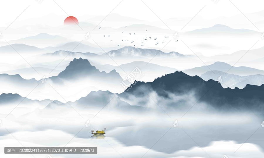 水墨山水背景