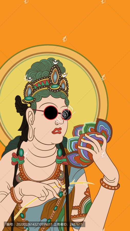 敦煌人物插畫