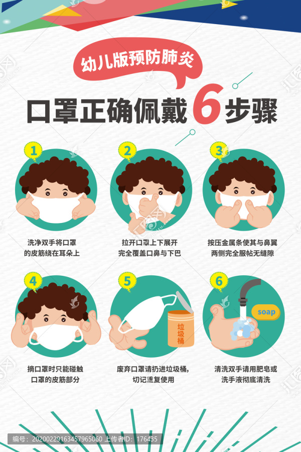 幼兒校園戴口罩步驟