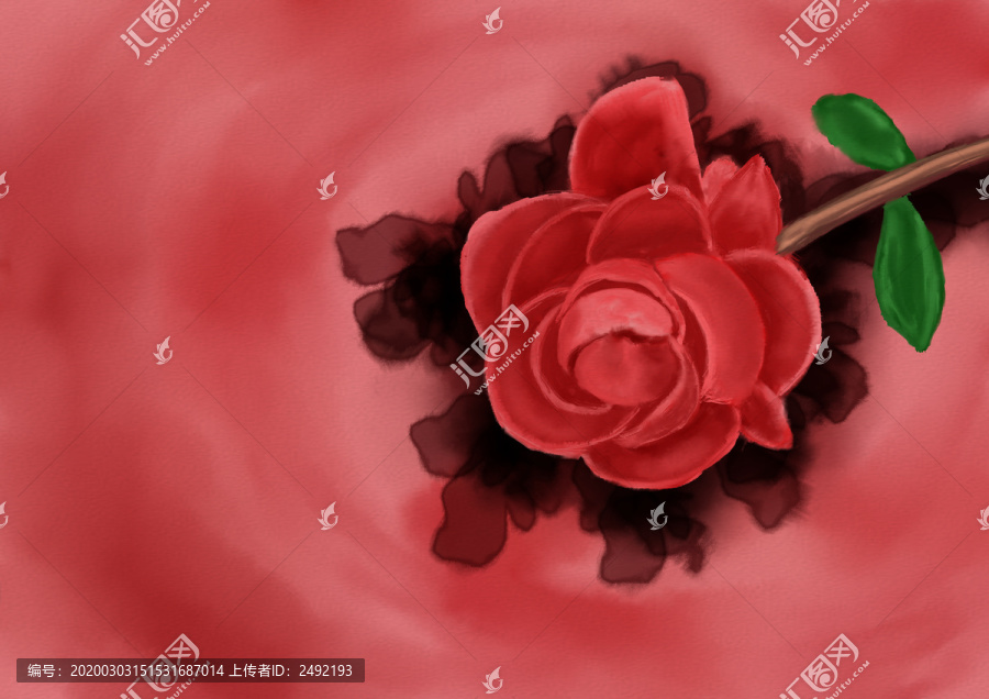 紅色玫瑰花
