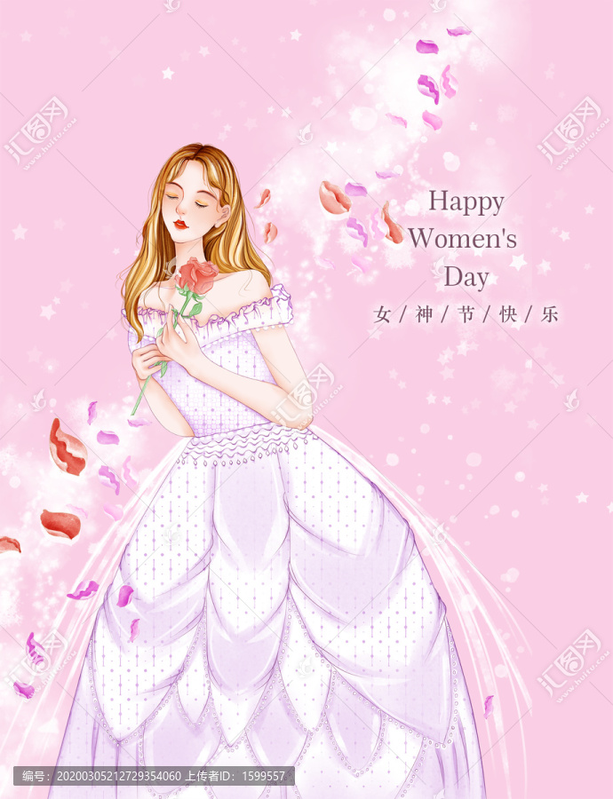 婦女節(jié)手繪插畫(huà)
