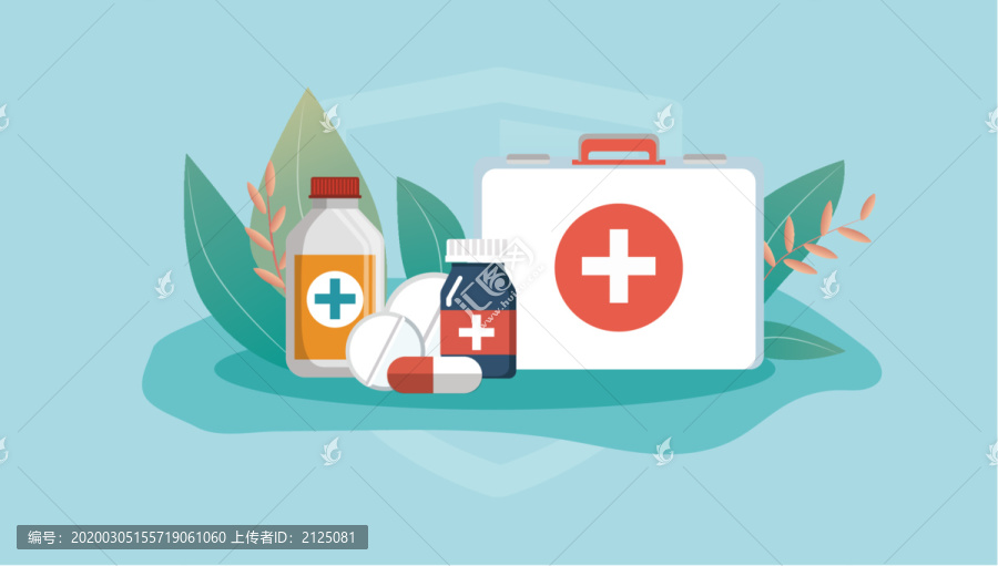 健康醫(yī)療元素插畫