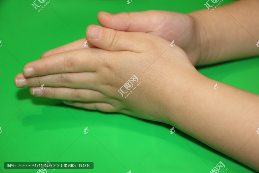 幼儿园7步洗手手掌相交图片