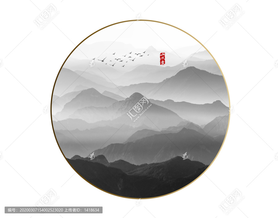 山水裝飾畫