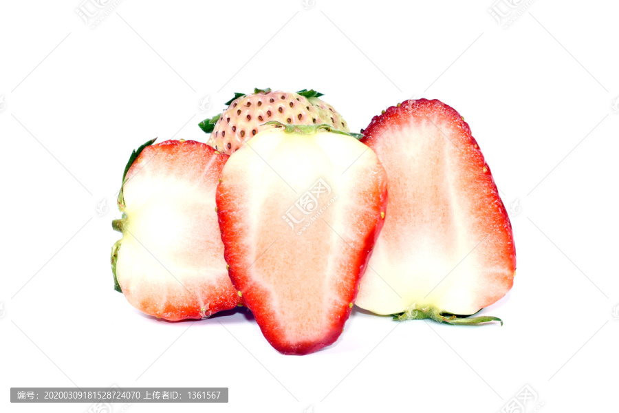 草莓白底