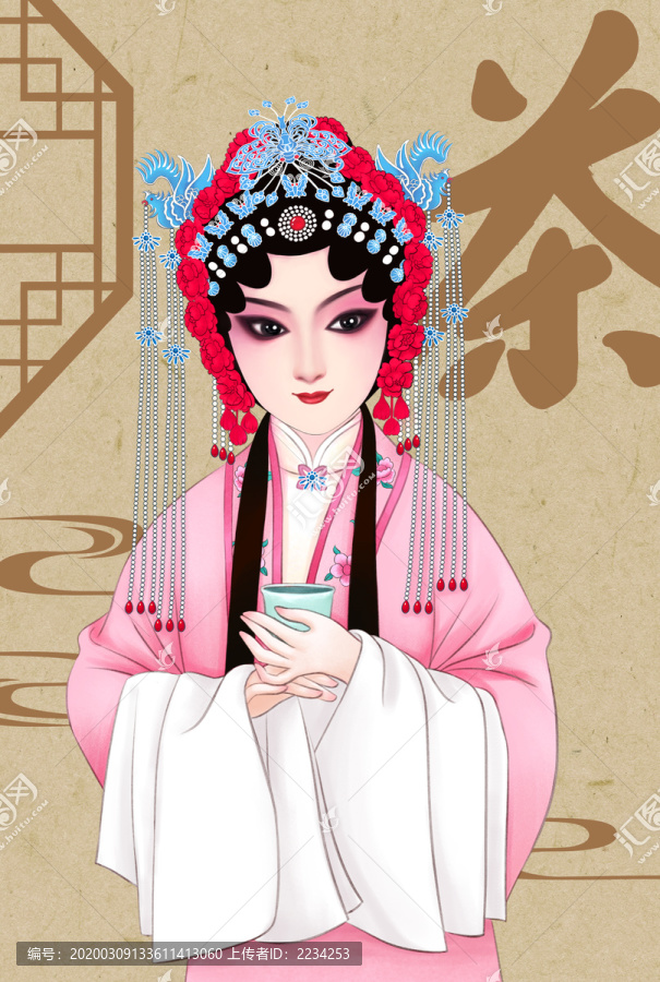 花旦京劇臉譜