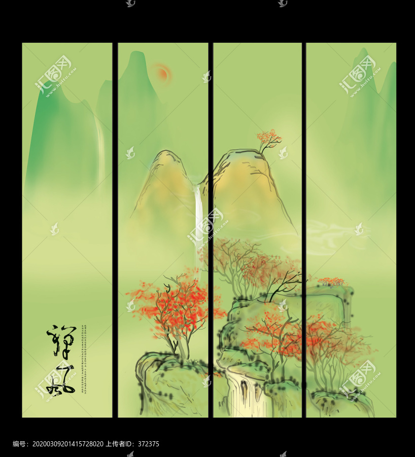 大型中式意境山水畫