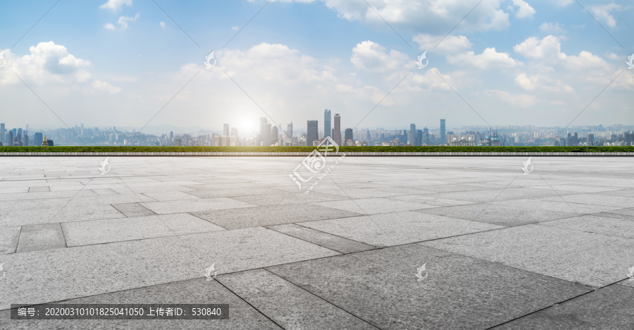 地砖地面和建筑景观