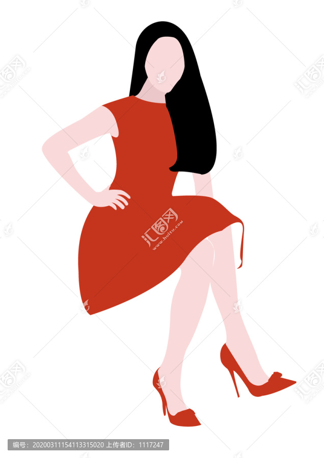 商務(wù)辦公女性人物AI插畫