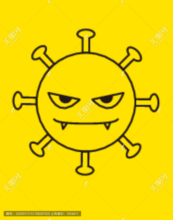 新型冠狀病毒簡筆畫
