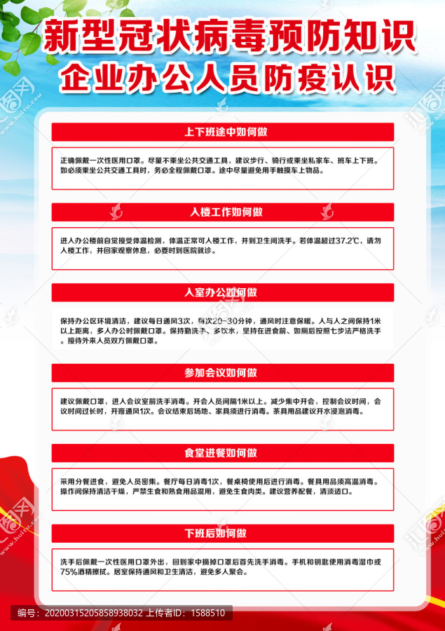 企業(yè)復(fù)工疫情防控展板
