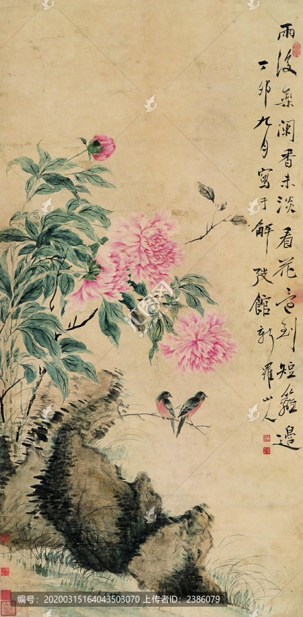 華嵒華巖雨后藥闌圖