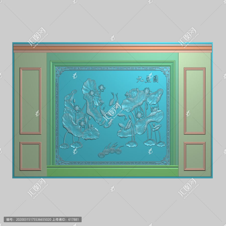 新中式羅馬柱魚荷