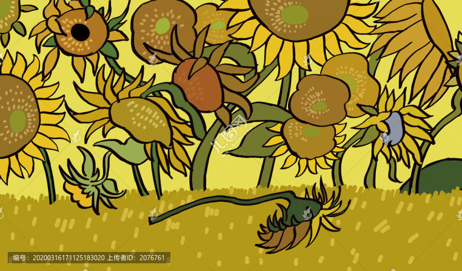 向日葵插畫