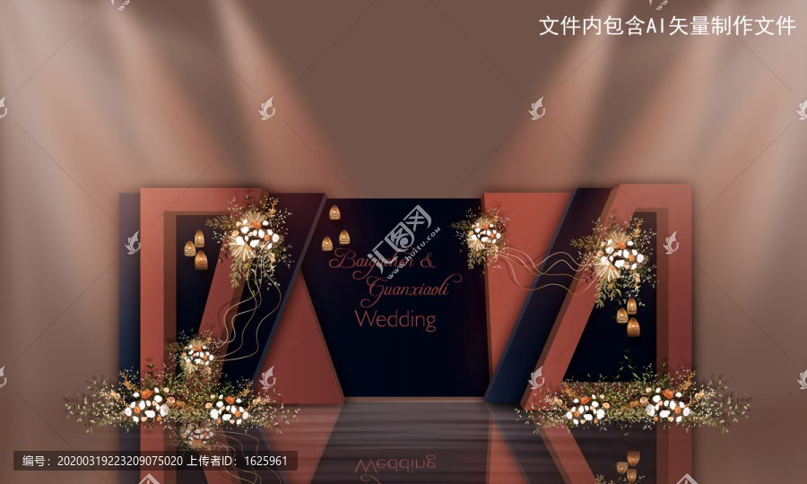 深藍(lán)咖啡色婚禮
