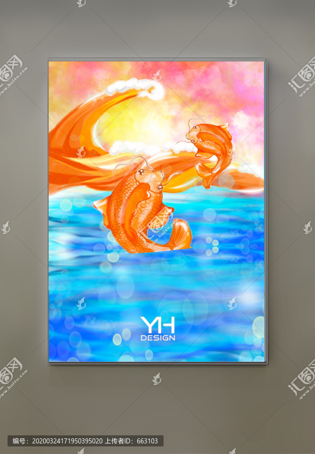 鯉魚裝飾畫