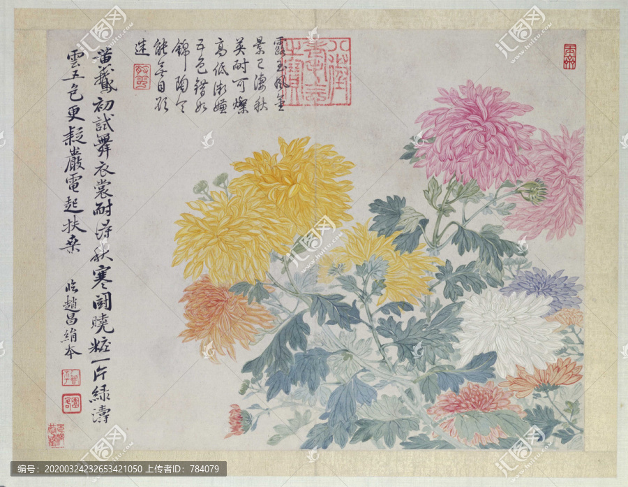惲南田菊花