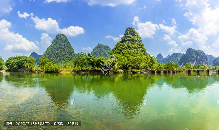 高清桂林山水遇龙河风光