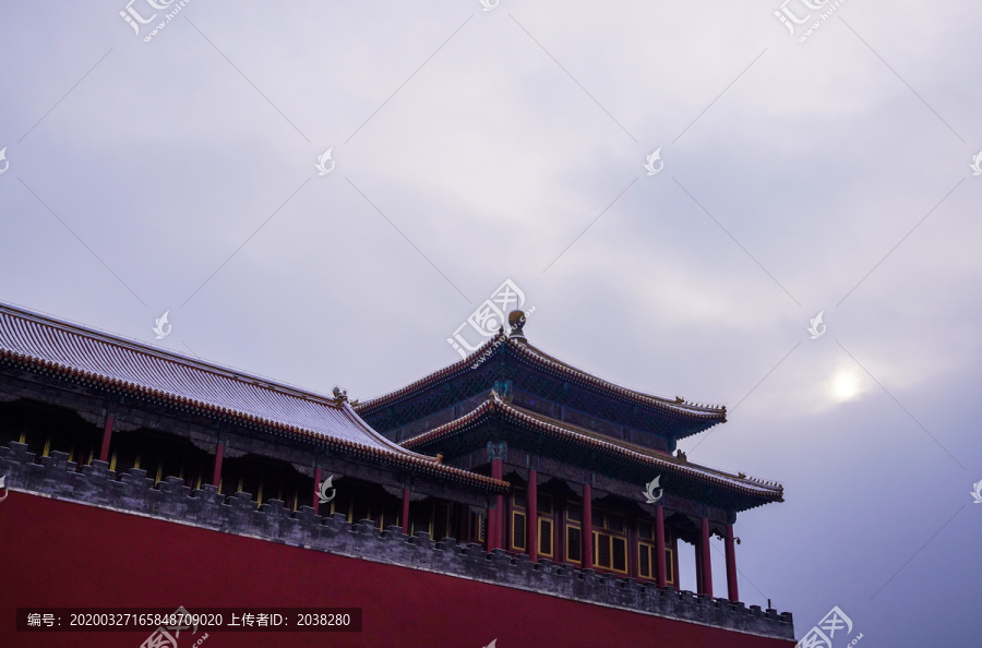 北京天安门故宫雪景