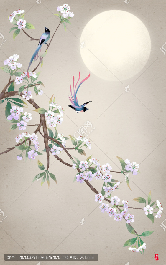 手繪梨花