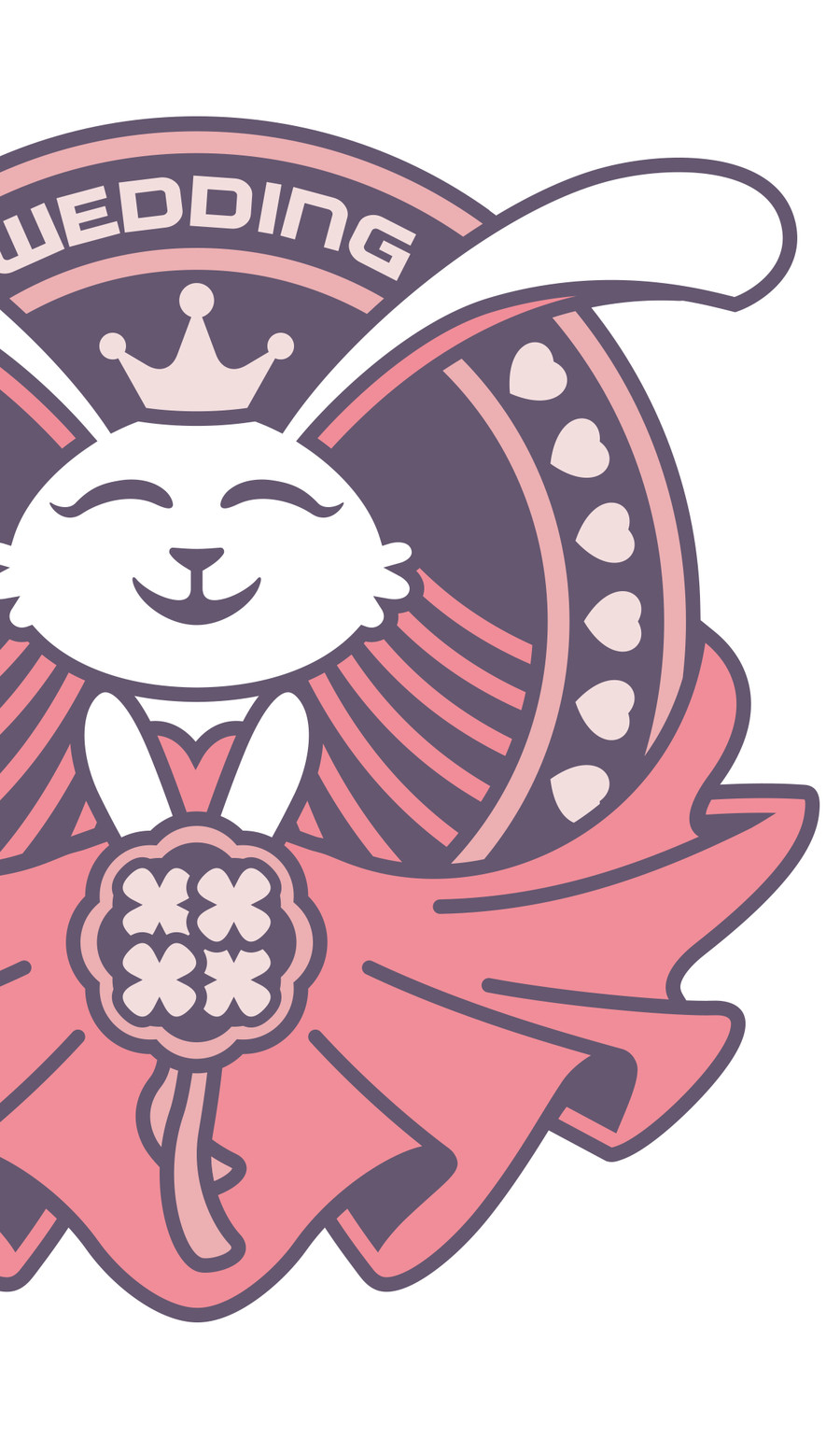 穿婚纱的兔子可爱标志logo